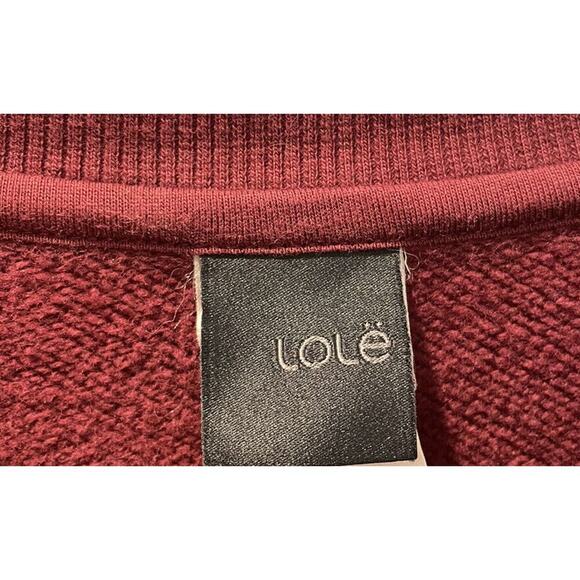 Lole Men’s Burgundy Sweatshirt Size Large Pullover Sweater Ribbed Trim - Picture 5 of 7
